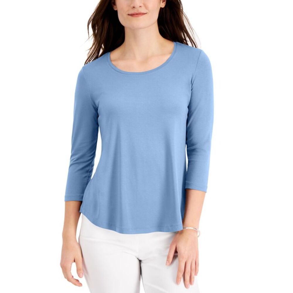 JM Collection 3/4 Sleeve Swing Top